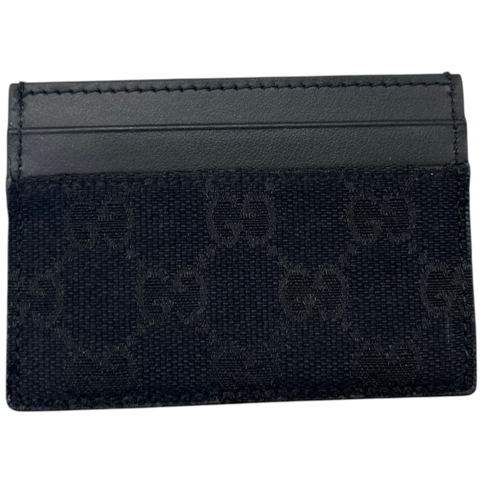 Women's GG Supreme Card Holder Black - Photo 1