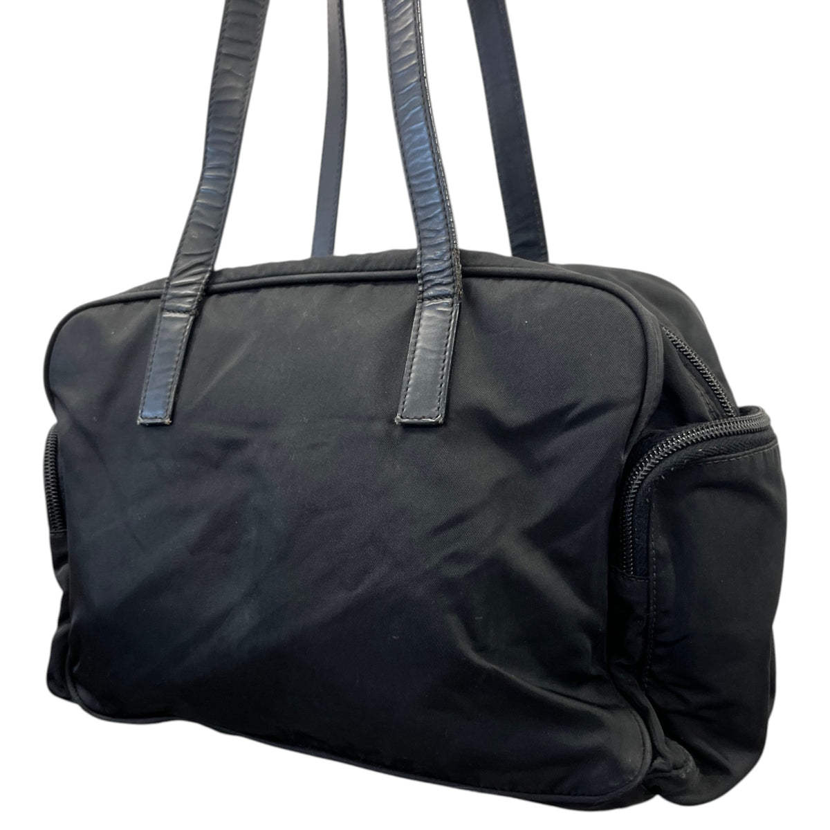 Women's Tessuto Nylon Boston Handbag Black - Photo 7