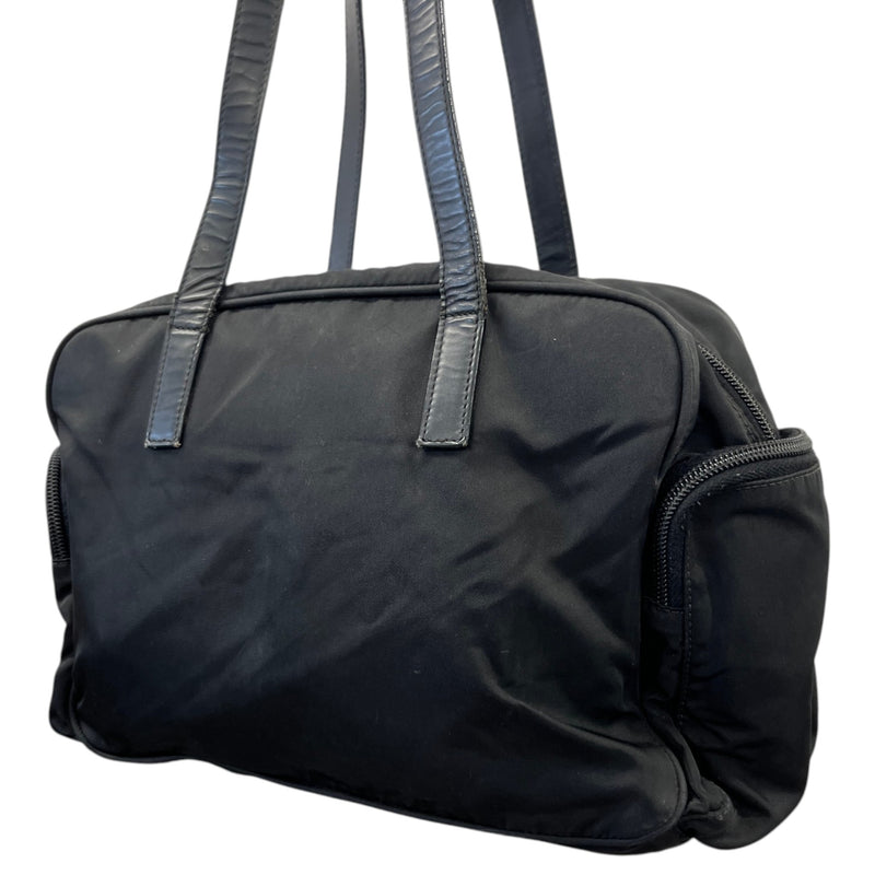 Women's Tessuto Nylon Boston Handbag Black