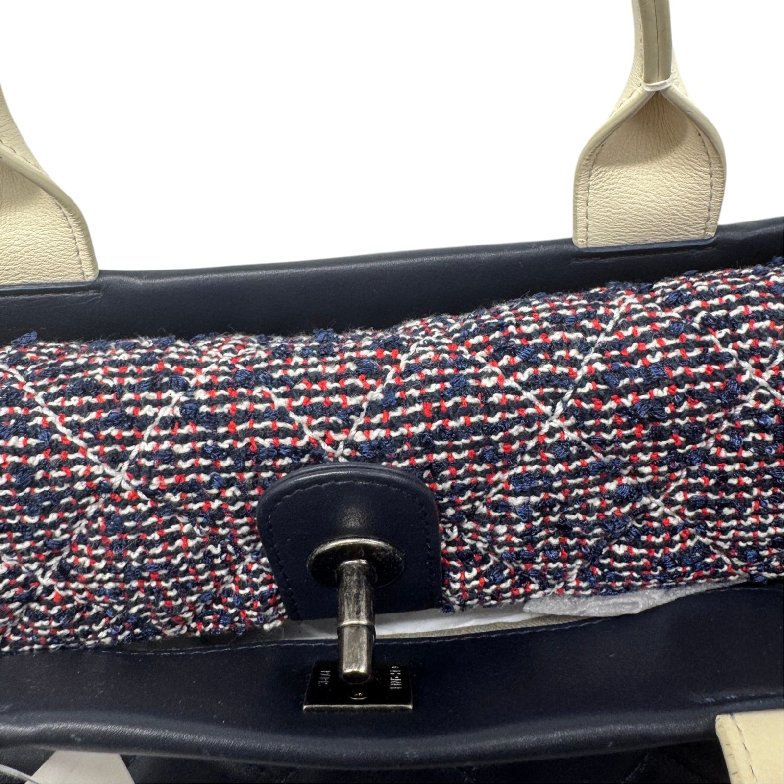 Women's Tweed Two-Way Portobello Tote Handbag Navy - Photo 18