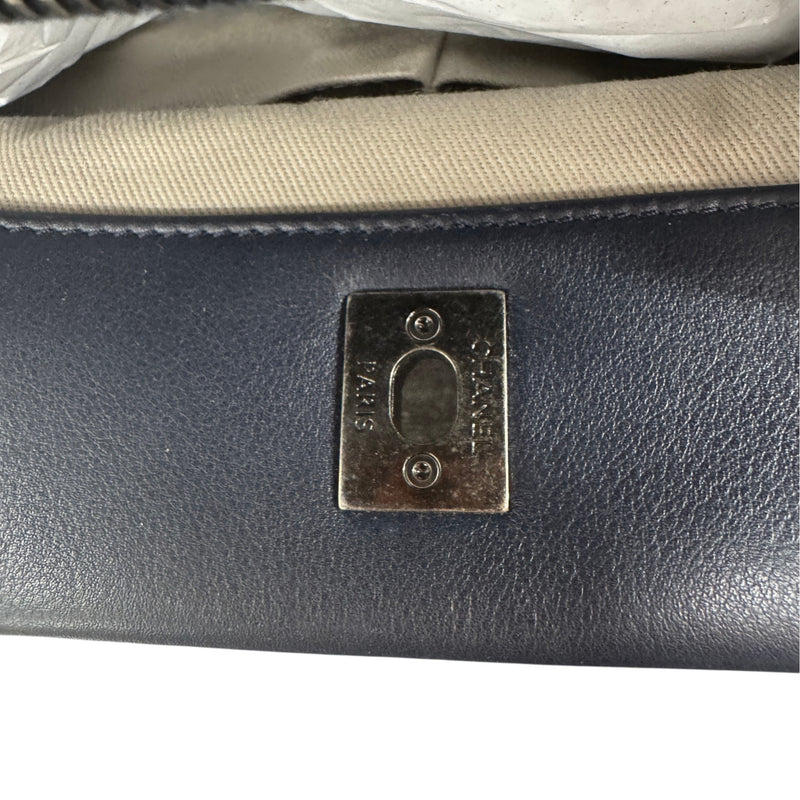 Women's Tweed Two-Way Portobello Tote Handbag Navy
