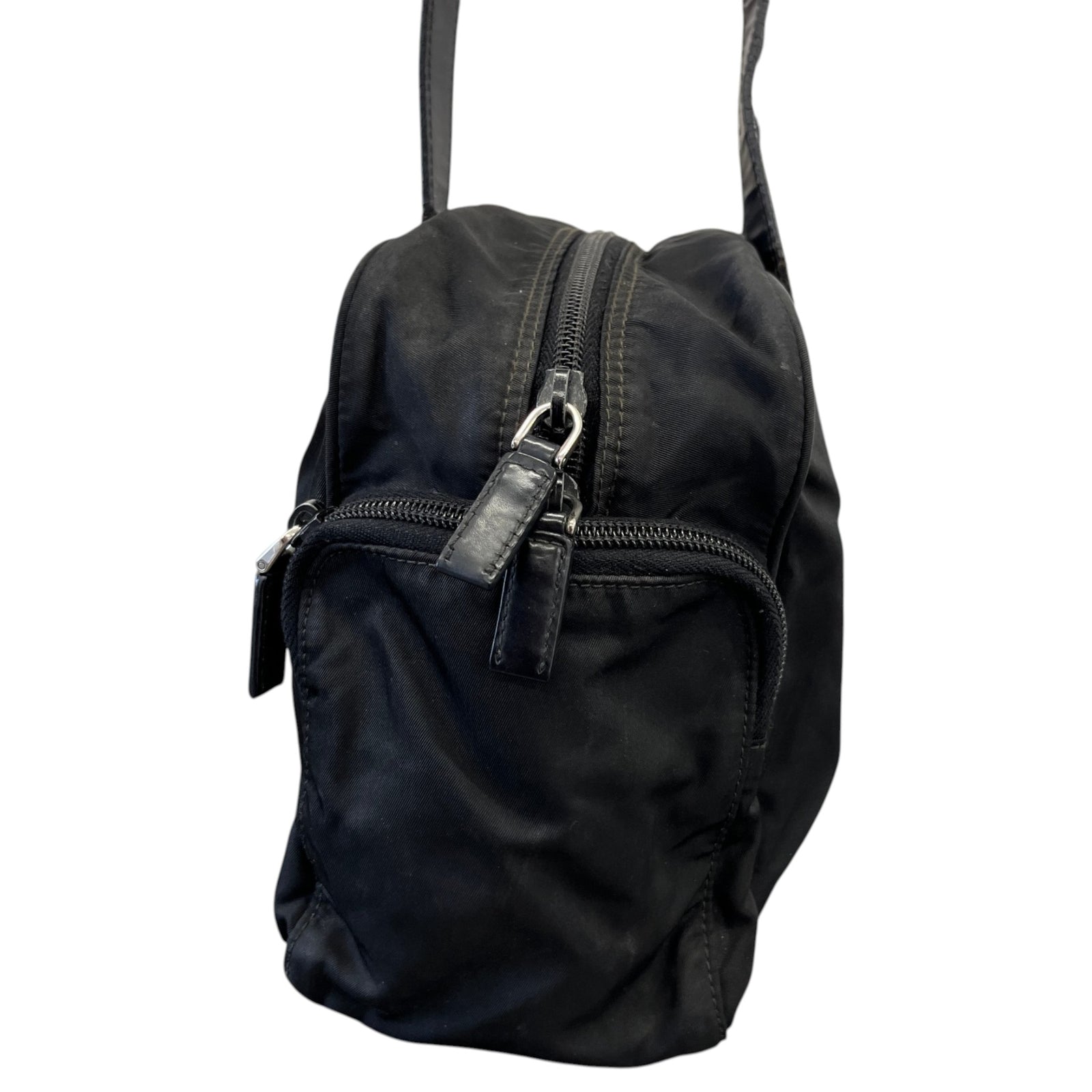 Women's Tessuto Nylon Boston Handbag Black - Photo 9