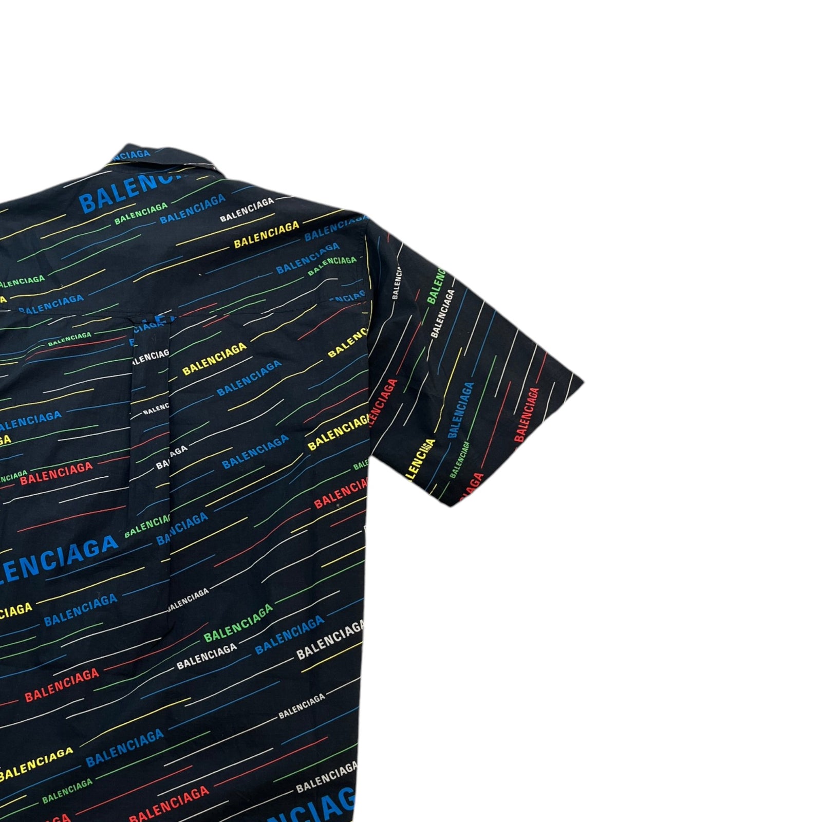 Men's Logo Print Short Sleeve Shirt Black Size L - Photo 4