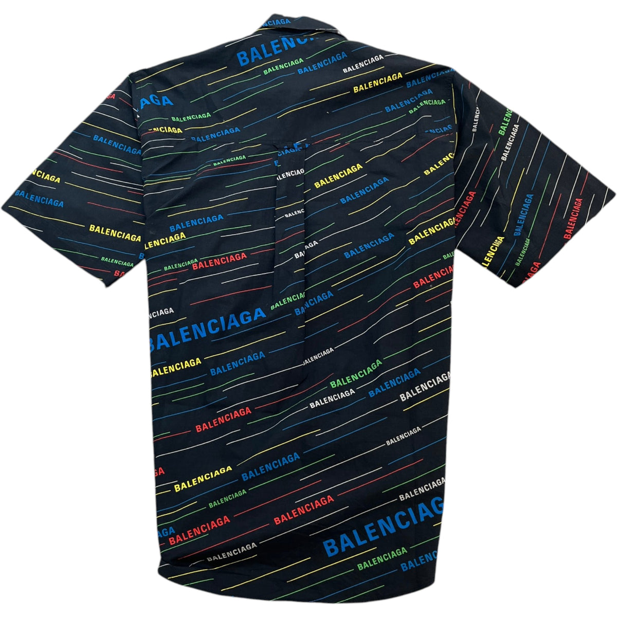 Men's Logo Print Short Sleeve Shirt Black Size L - Photo 2