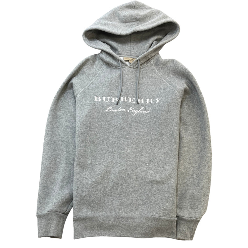 Men's Embroidered Logo Hoodie Grey Size M