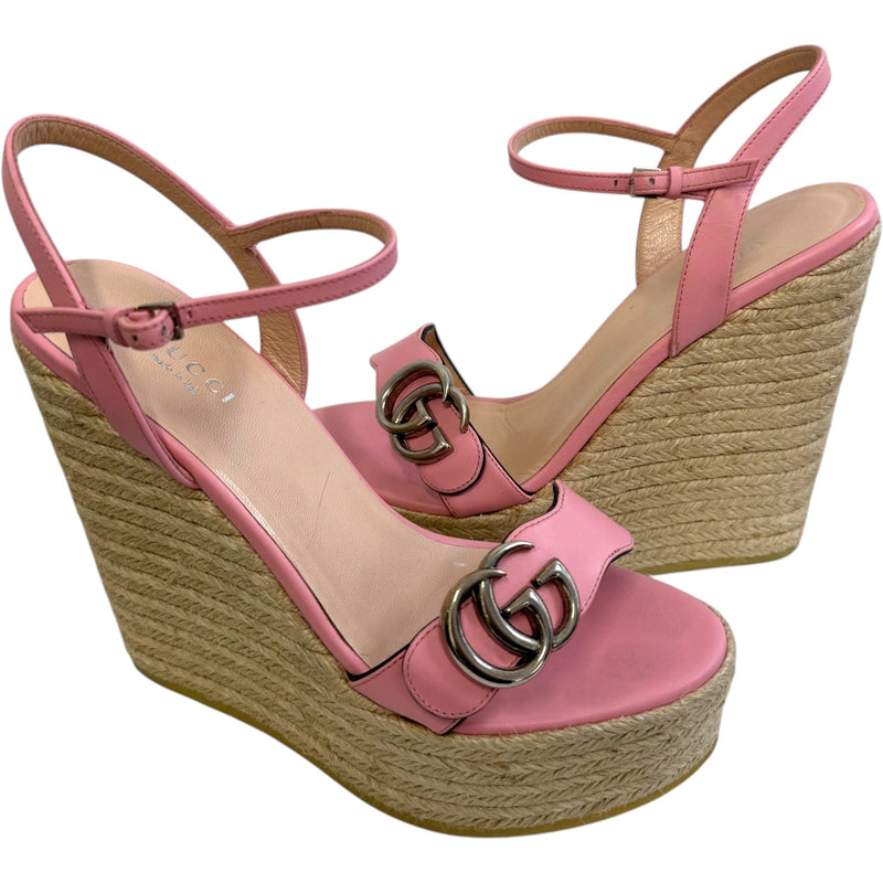 Women's GG Marmont Espadrilles Pink Size UK 4 / EU 37