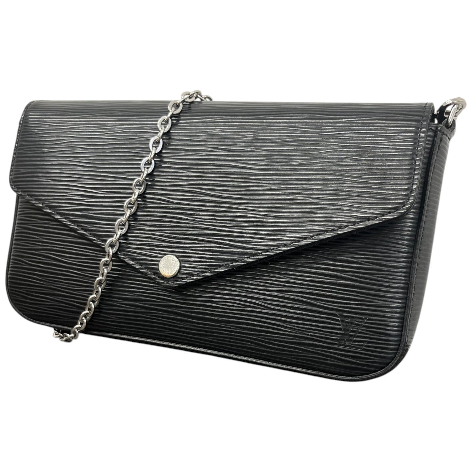 Women's Epi Félicie Pochette Bag Black - Photo 6