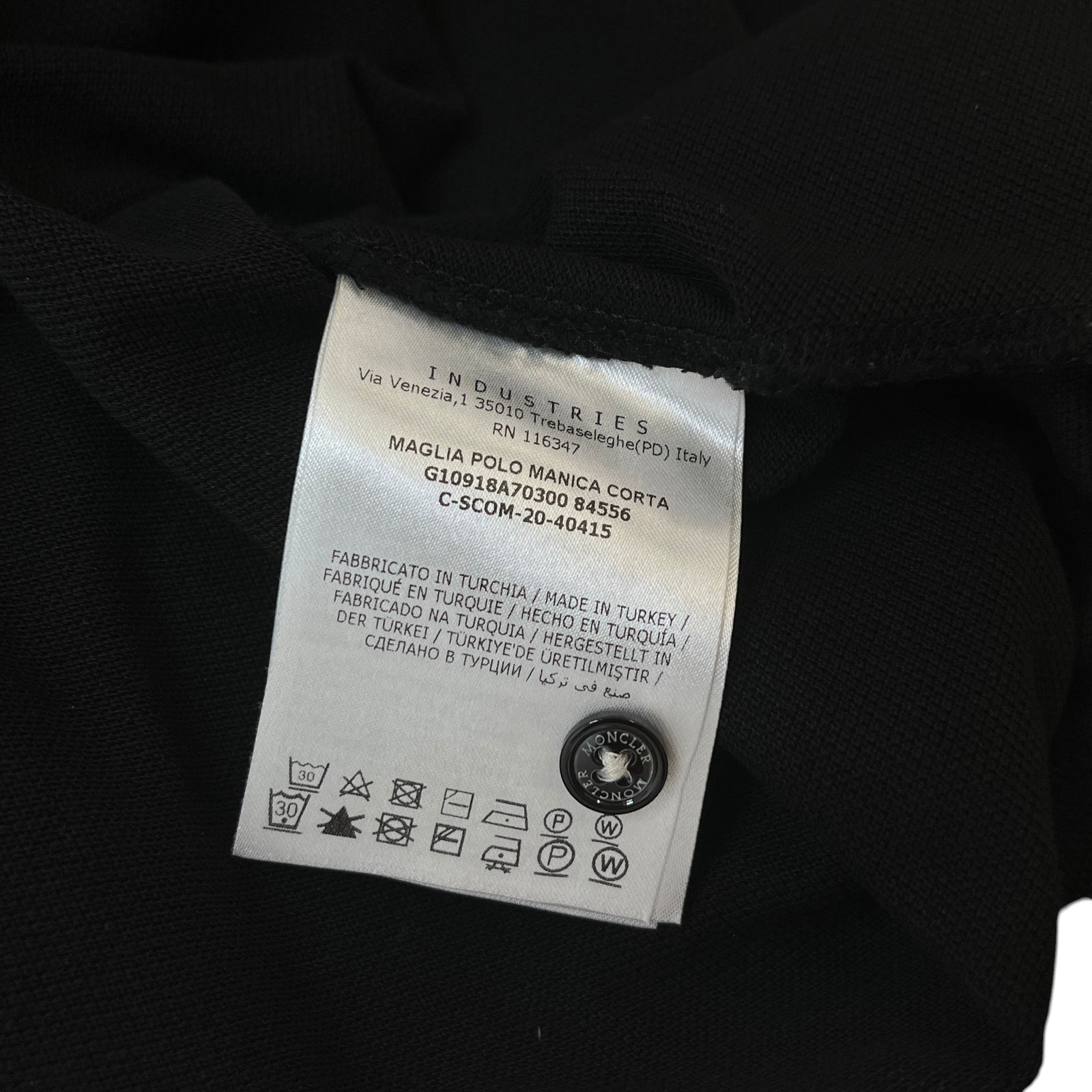 Men's Maglia Polo Shirt Black Size S - Photo 8