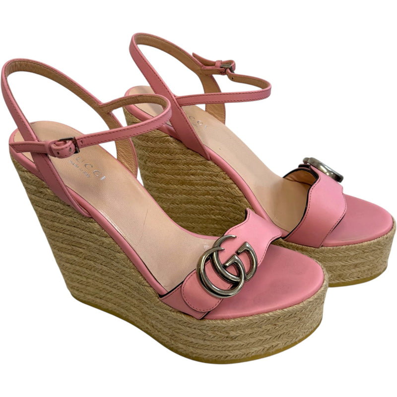 Women's GG Marmont Espadrilles Pink Size UK 4 / EU 37