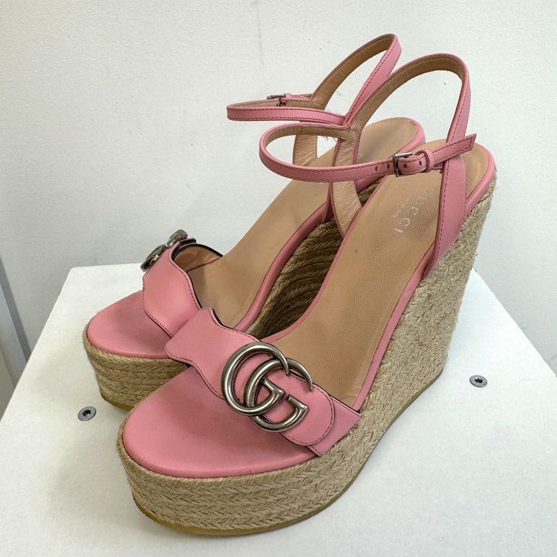 Women's GG Marmont Espadrilles Pink Size UK 4 / EU 37