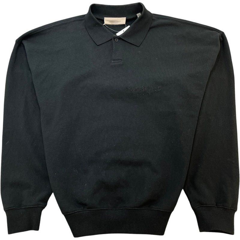 Men's Logo Patch Sweatshirt Black Size S