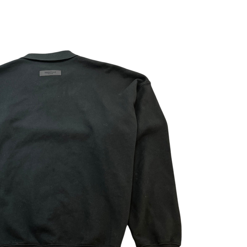 Men's Logo Patch Sweatshirt Black Size S