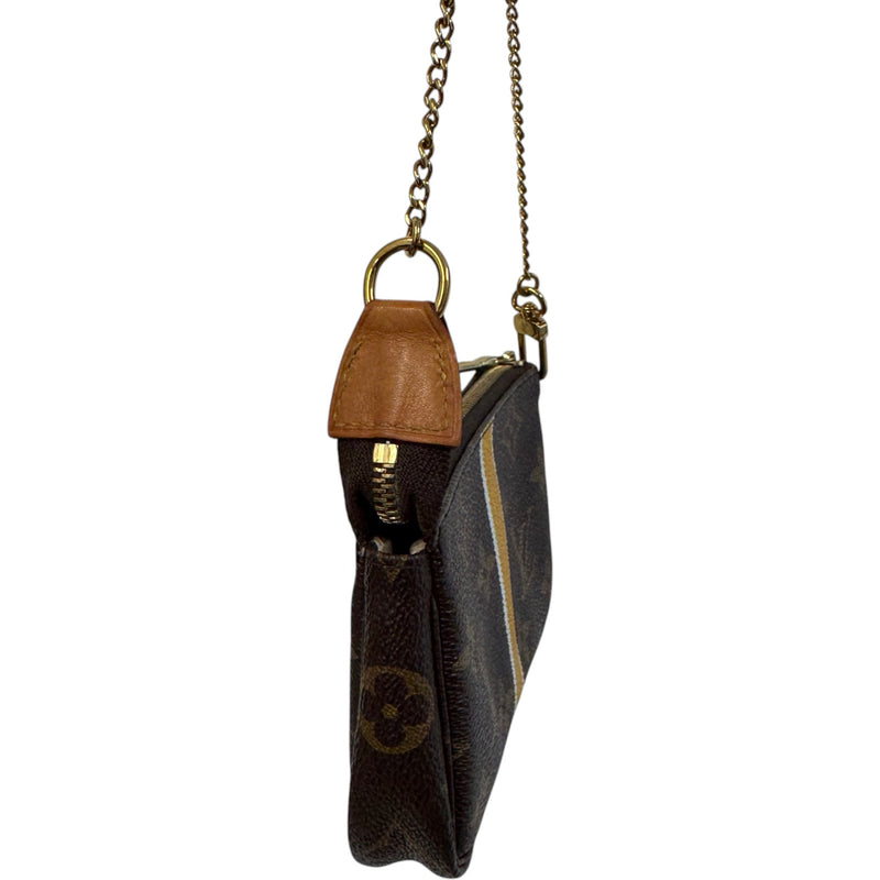 Women's Monogram Mini Pochette Accessoires Handbag Brown