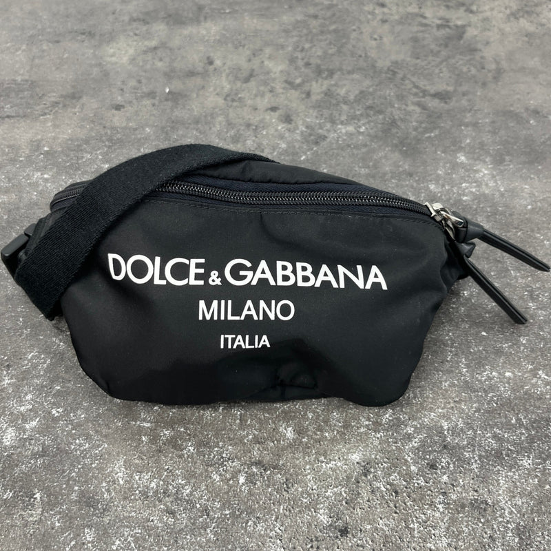 Women's Nylon Logo Belt Bag Black