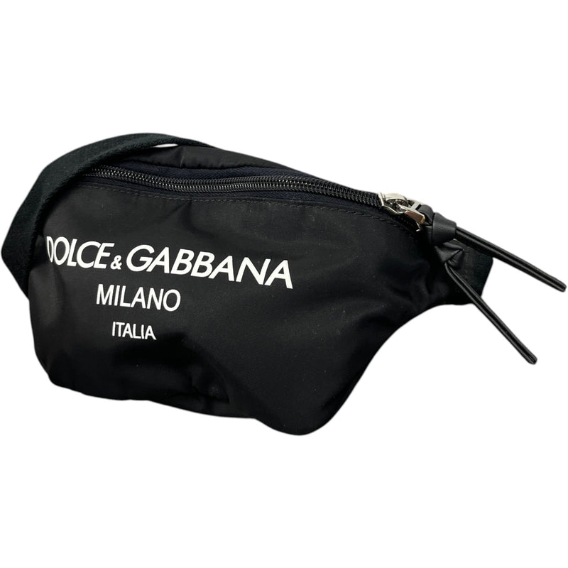 Women's Nylon Logo Belt Bag Black