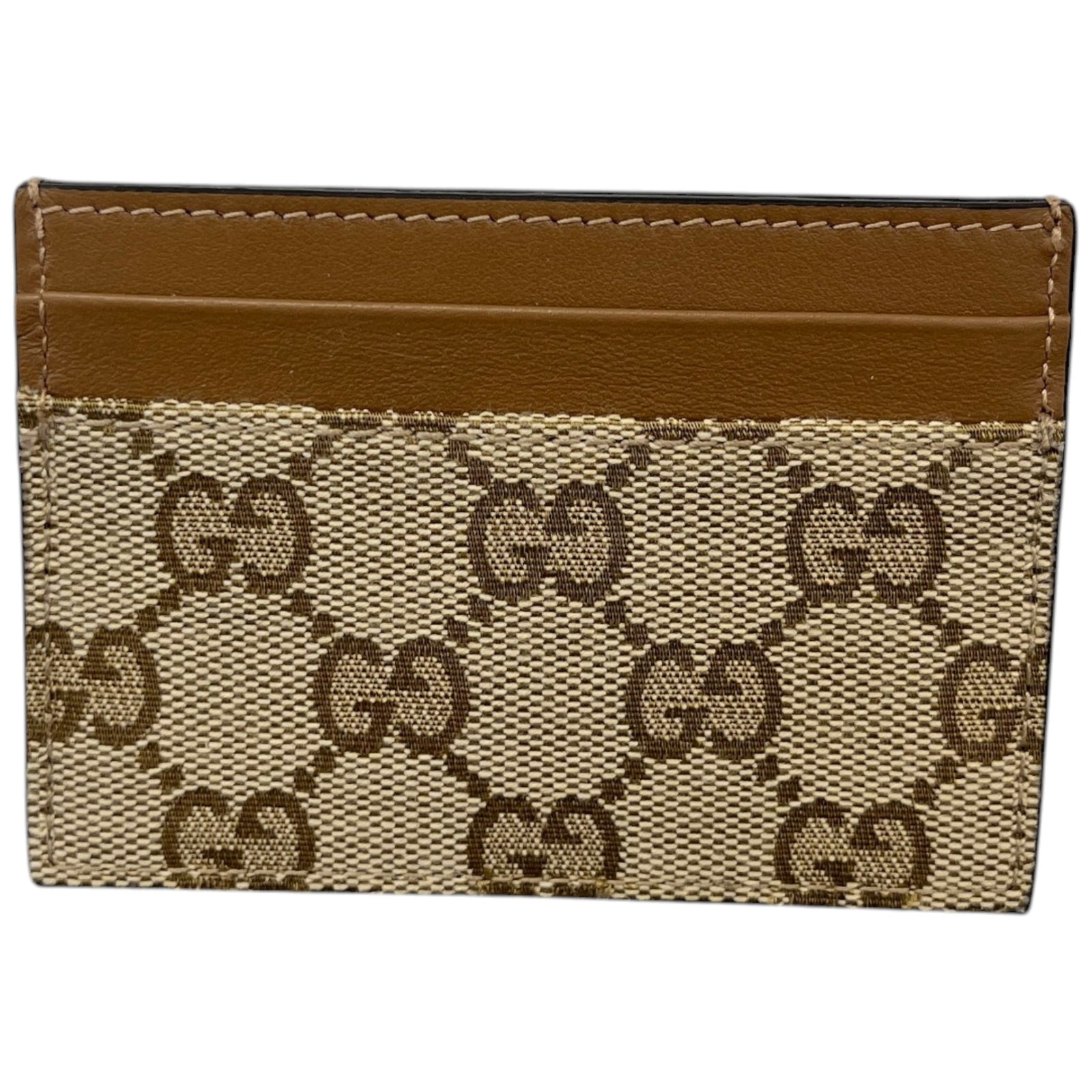 Men's GG Supreme Card Holder Beige - Photo 1