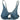 Women's Plaque V-Neck Cropped Denim Top Blue Size M