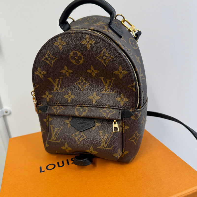 Women's Monogram Palm Springs Mini Backpack Brown