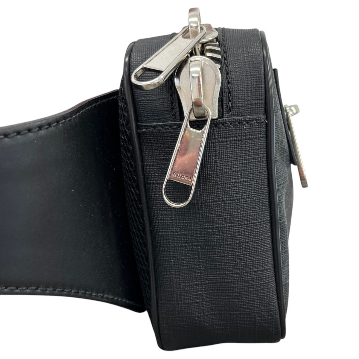 Men's GG Supreme Belt Bag Black - Photo 6