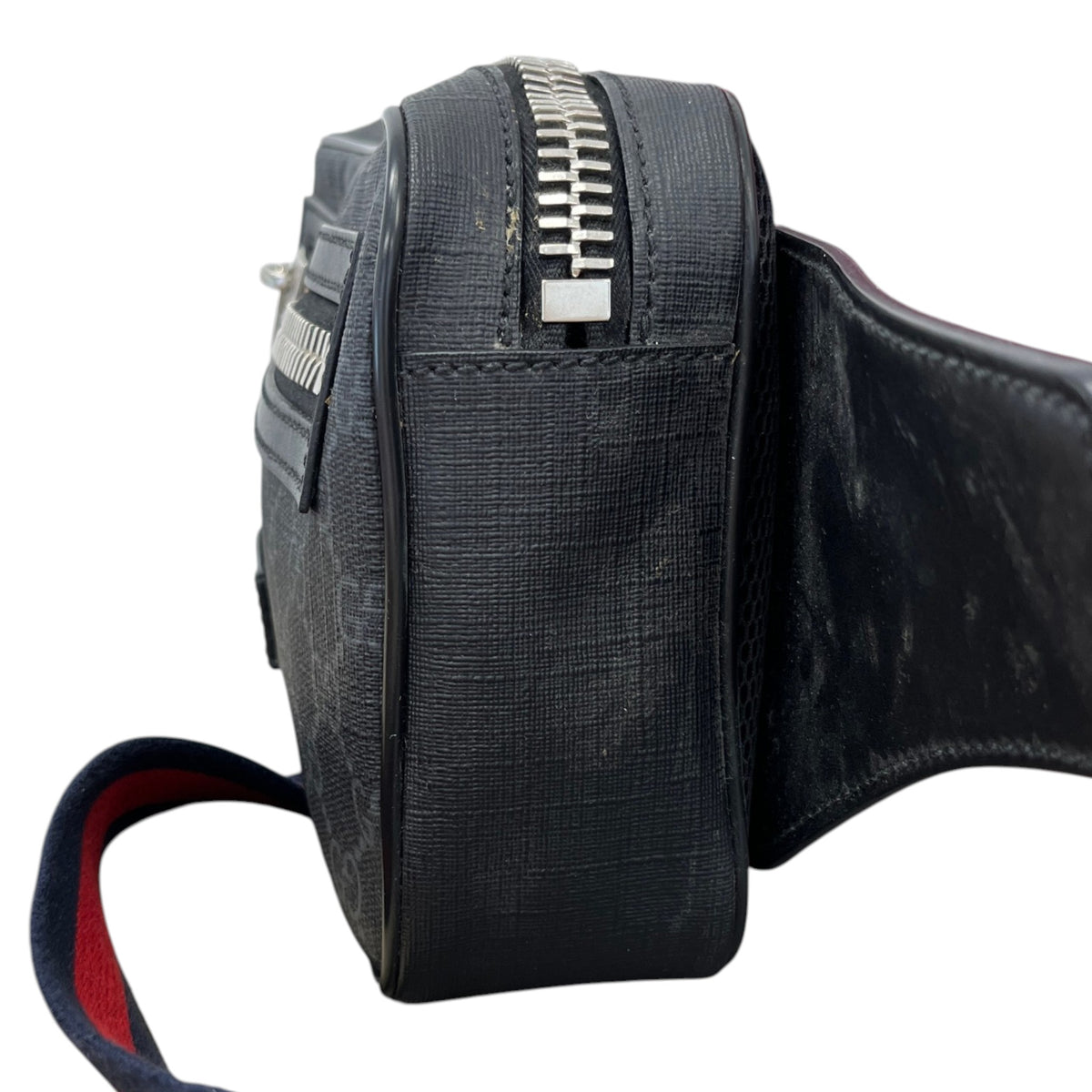 Men's GG Supreme Belt Bag Black - Photo 7