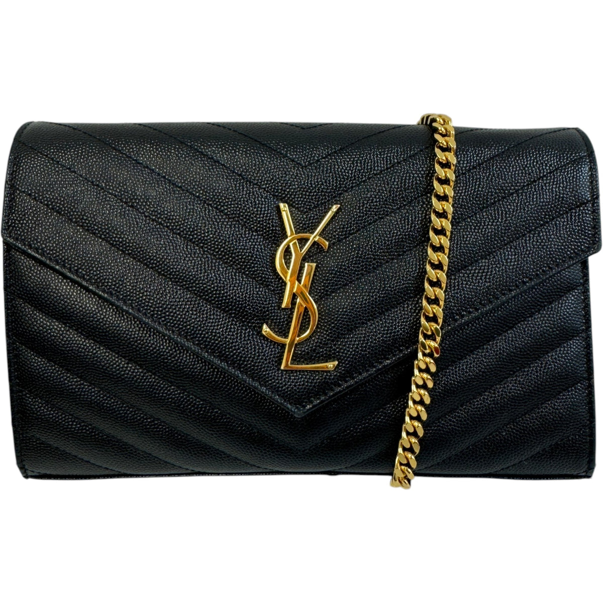 Women's Matelassé Envelope Wallet Crossbody Bag Black - Photo 1