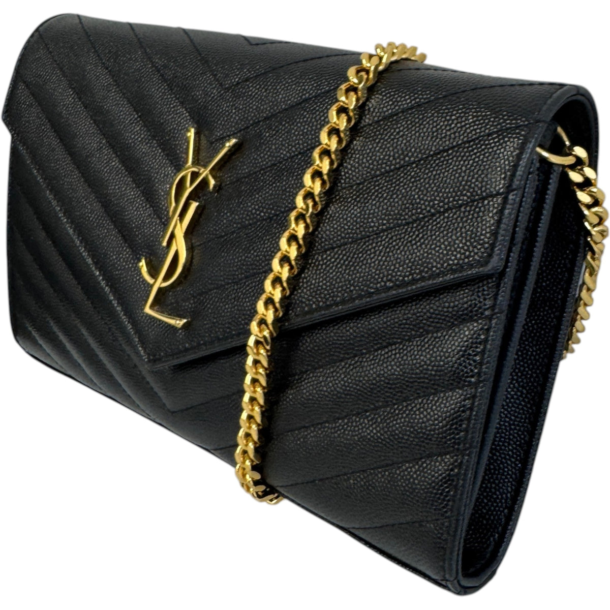 Women's Matelassé Envelope Wallet Crossbody Bag Black - Photo 3