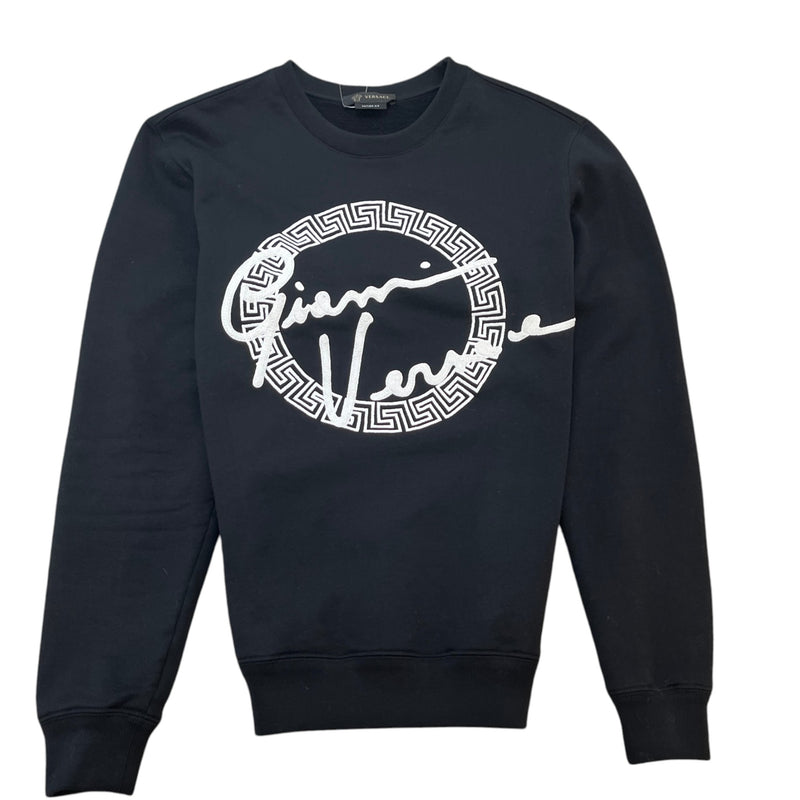 Men's Embroidered Logo Sweatshirt Black Size XS
