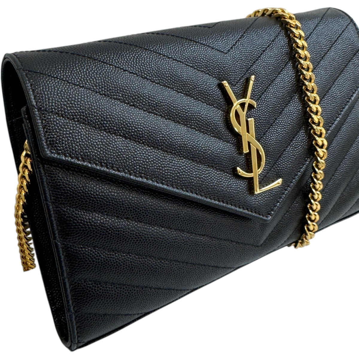 Women's Matelassé Envelope Wallet Crossbody Bag Black - Photo 4