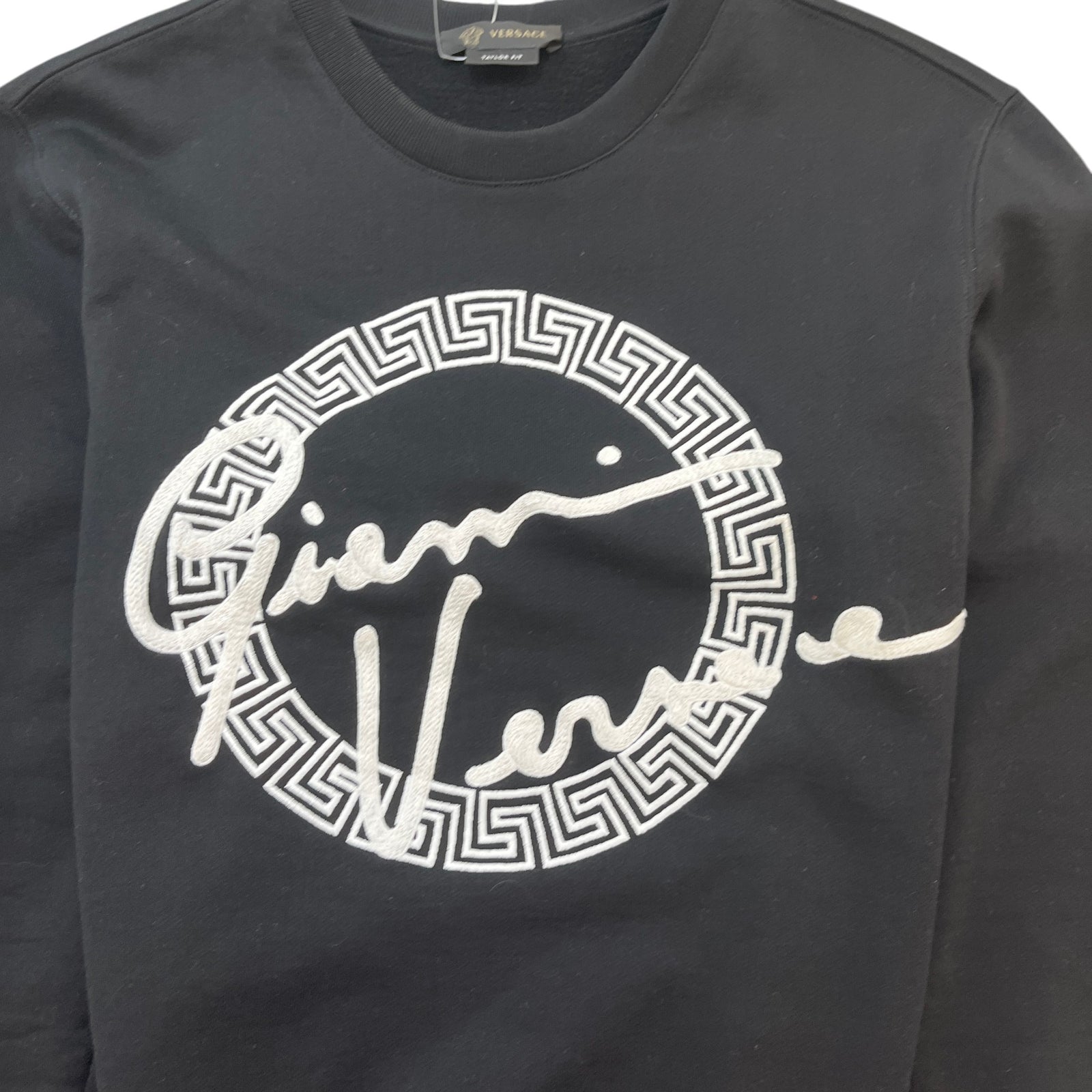 Men's Embroidered Logo Sweatshirt Black Size XS - Photo 5