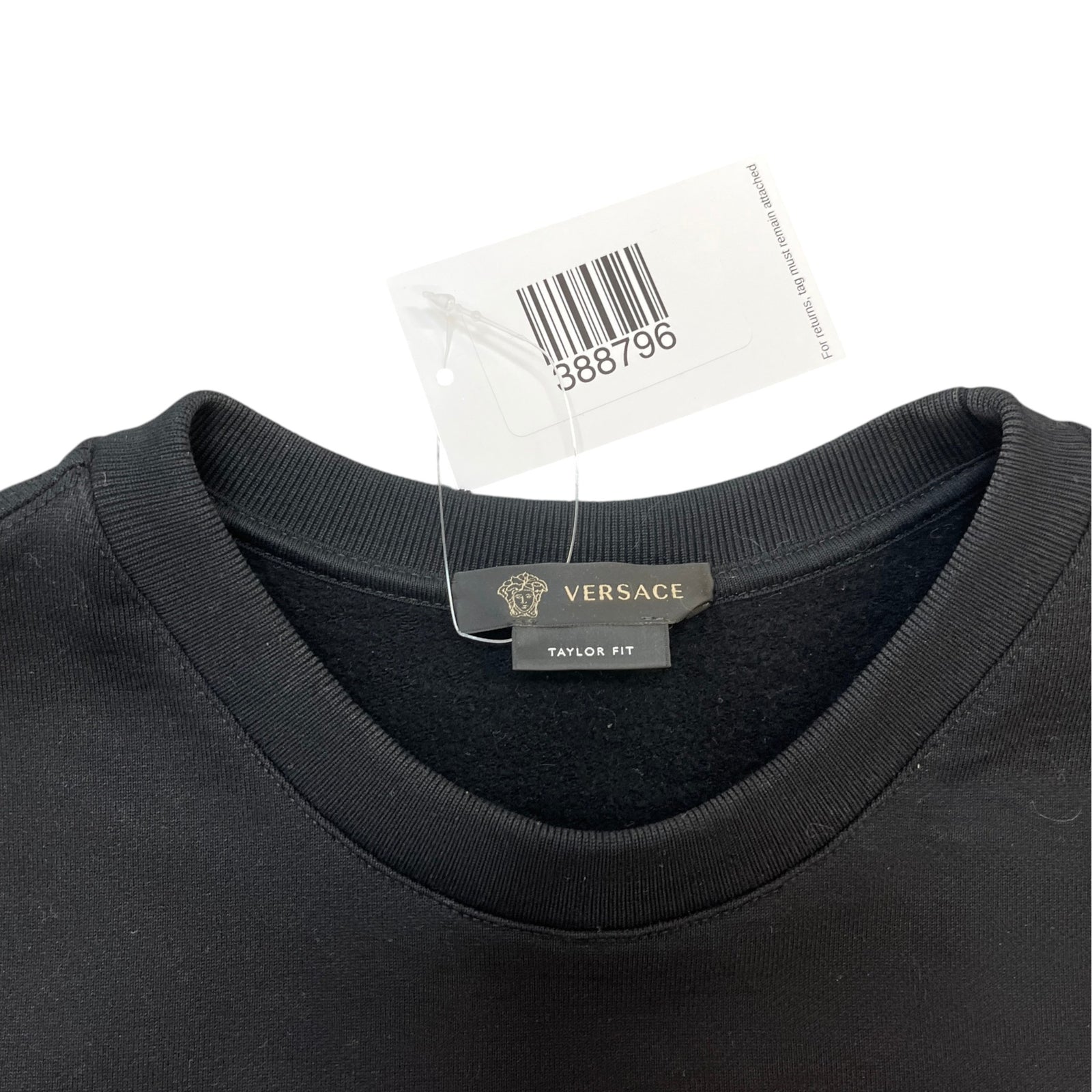 Men's Embroidered Logo Sweatshirt Black Size XS - Photo 6