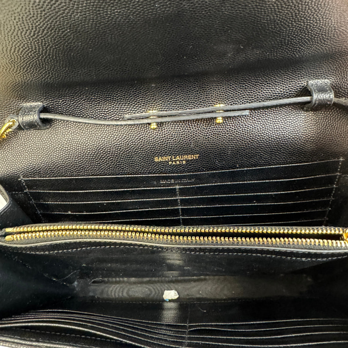 Women's Matelassé Envelope Wallet Crossbody Bag Black - Photo 8