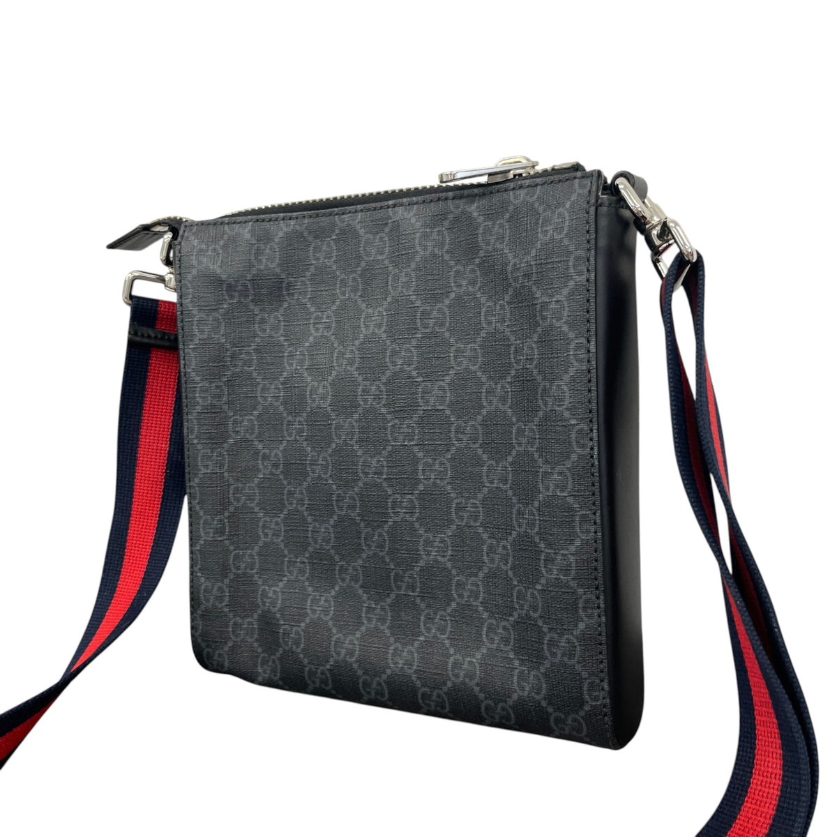 Men's Small GG Supreme Messenger Bag Grey - Photo 7