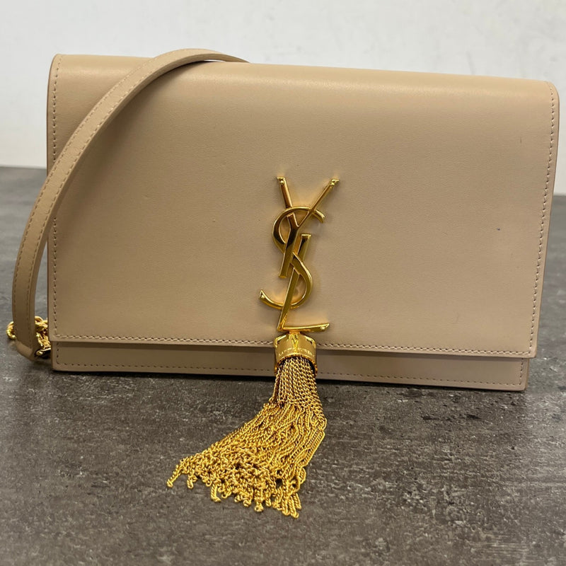 Women's Kate Tassel Small WOC Bag Beige