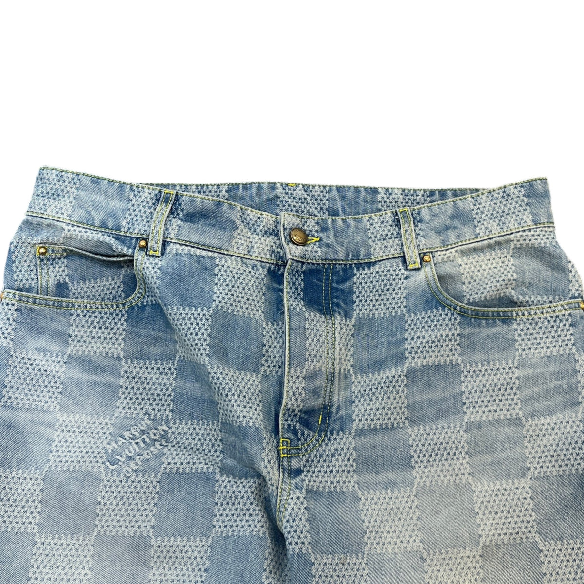 Men's Damier Denim Skate Jeans Blue Size XXL / W38 - Photo 5