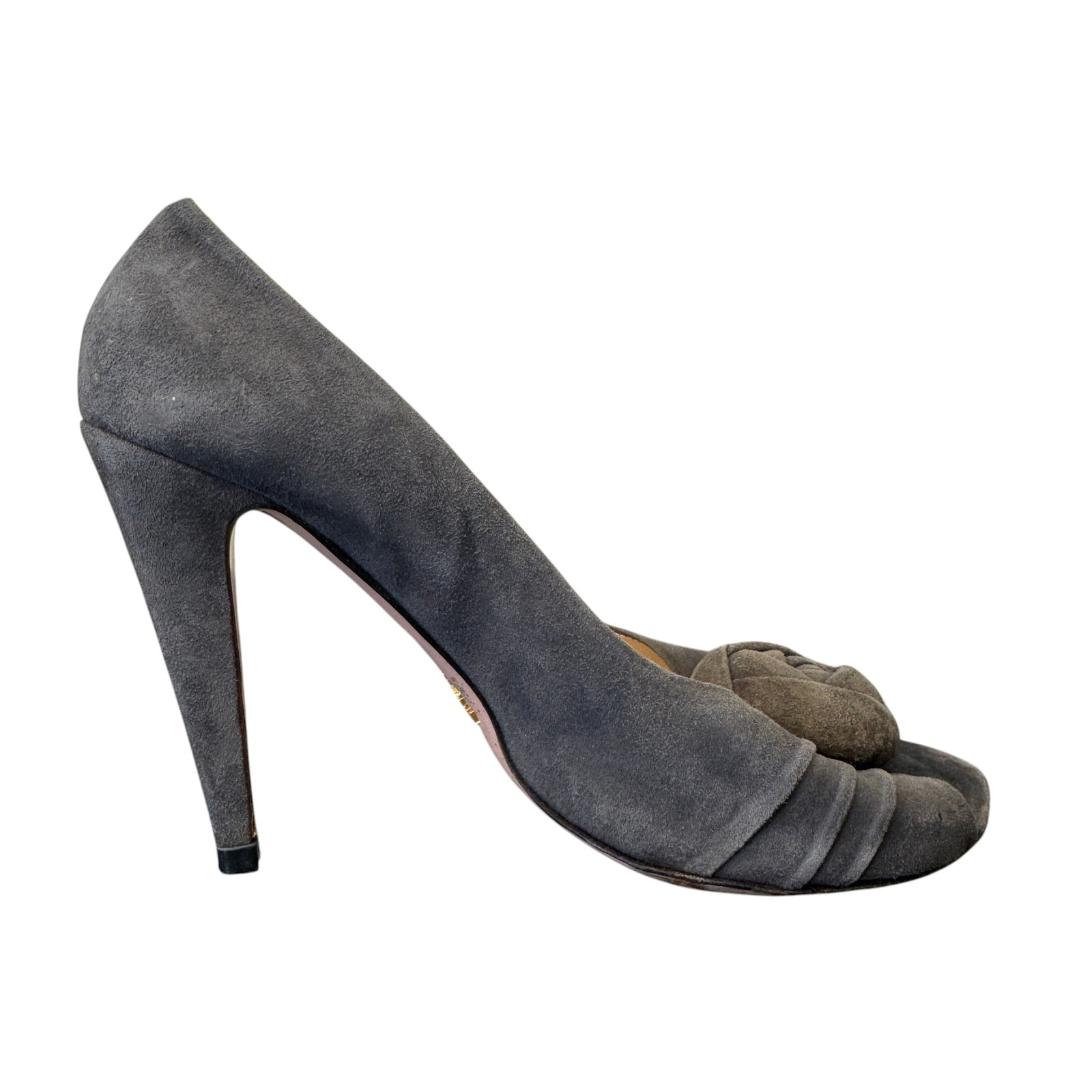 Women's Peep Toe Rose Heels Grey Size EU 40 / UK 7 - Photo 5