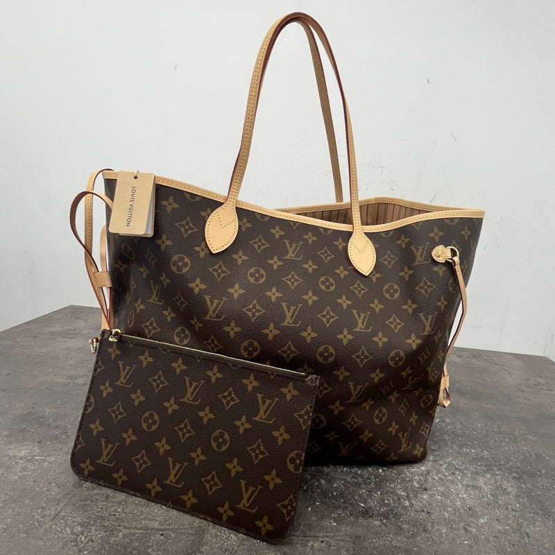 Women's Monogram Neverfull GM Tote Handbag Brown