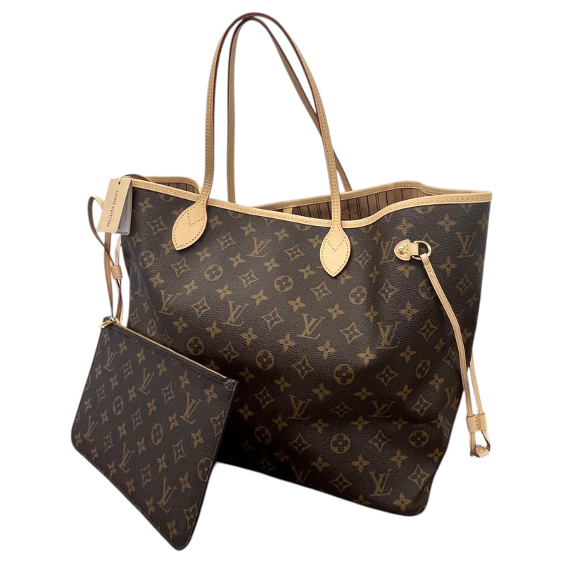 Women's Monogram Neverfull GM Tote Handbag Brown