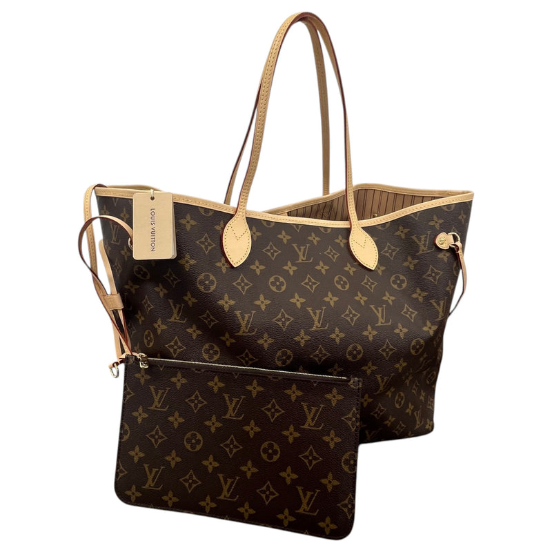 Women's Monogram Neverfull GM Tote Handbag Brown