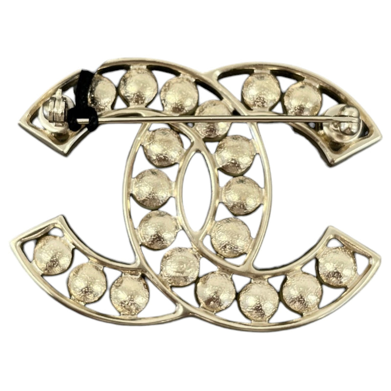 Women's CC Pearl Brooch Gold