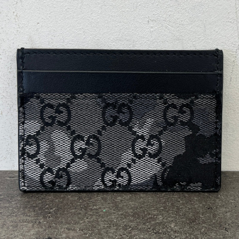 Men's GG Supreme  Camouflage Card Holder Black