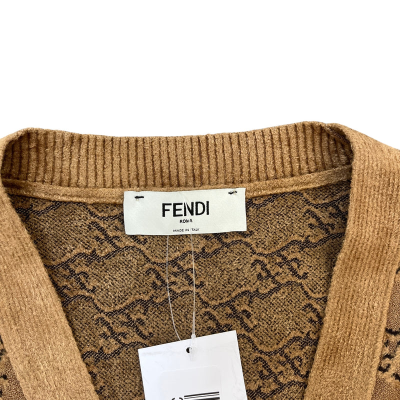 Women's Ff Logo Co-Ord Uk 14 Full Tracksuit Beige Size M