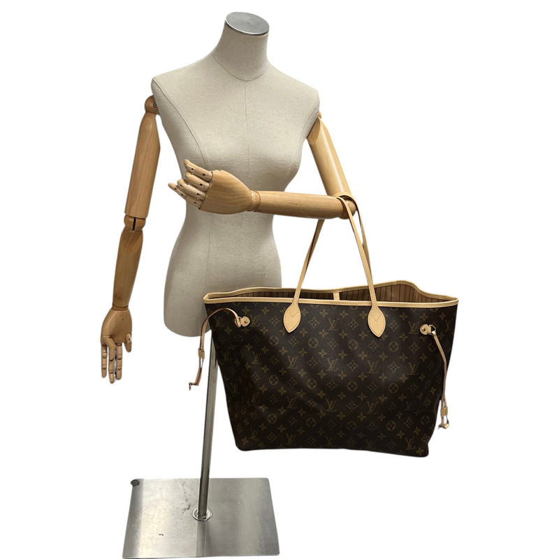 Women's Monogram Neverfull GM Tote Handbag Brown