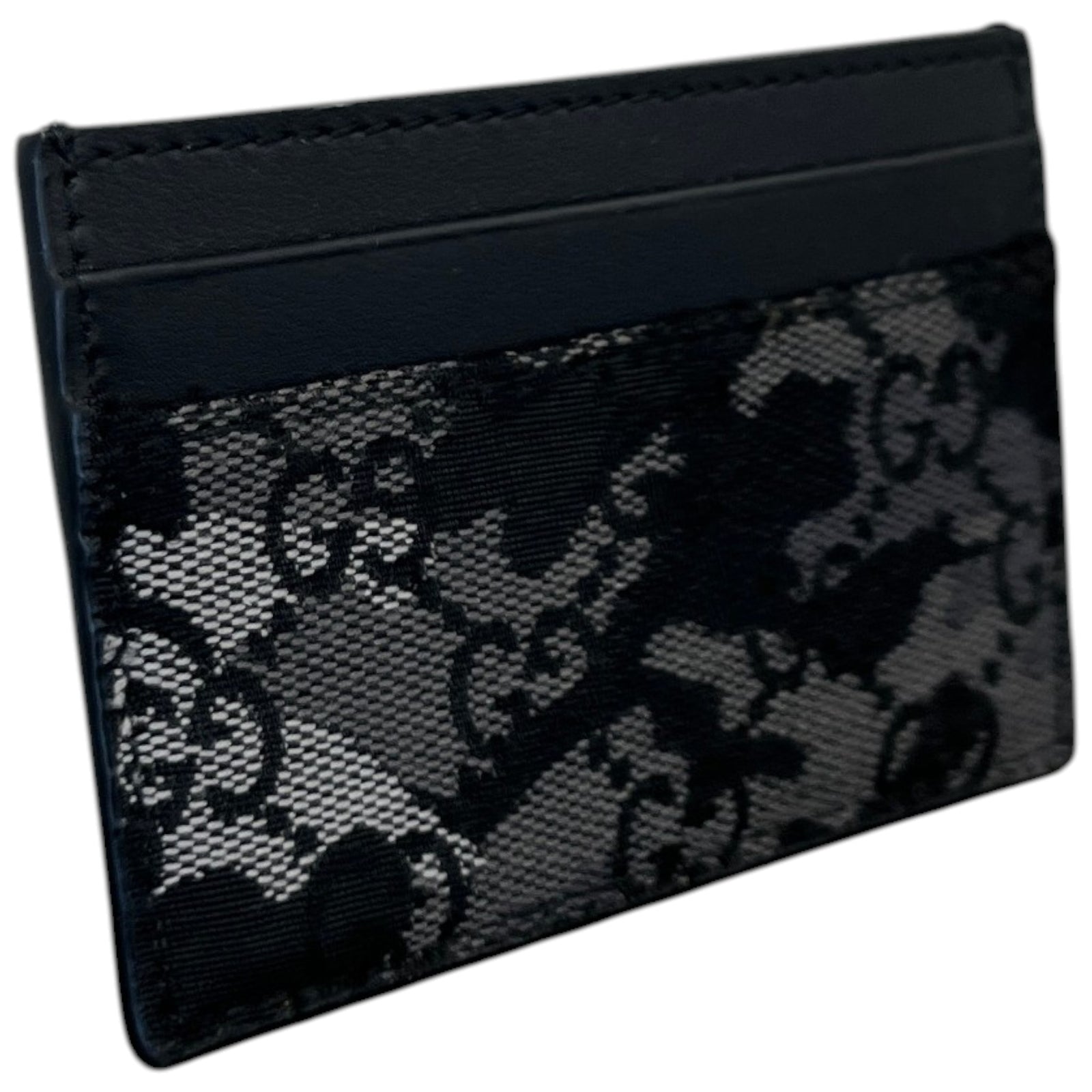 Men's GG Supreme  Camouflage Card Holder Black - Photo 5
