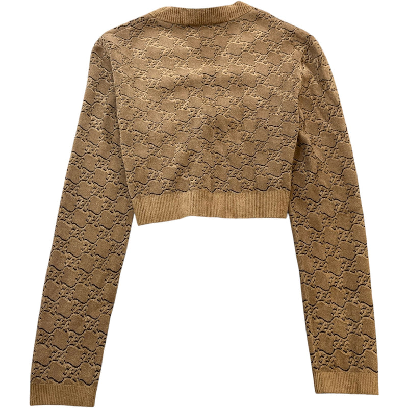 Women's Ff Logo Co-Ord Uk 14 Full Tracksuit Beige Size M