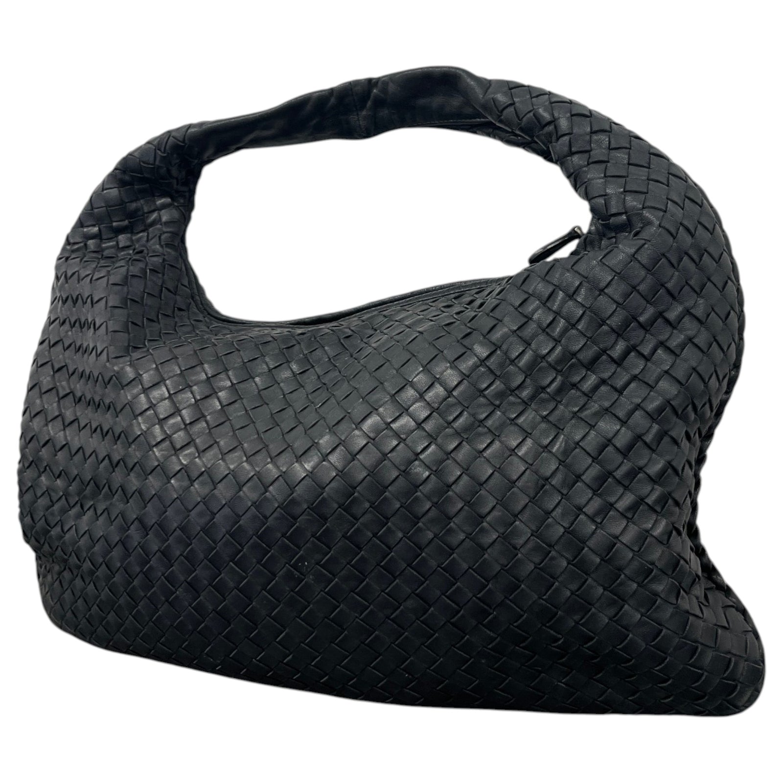 Women's Intrecciato Hobo Bag Handbag Black - Photo 5