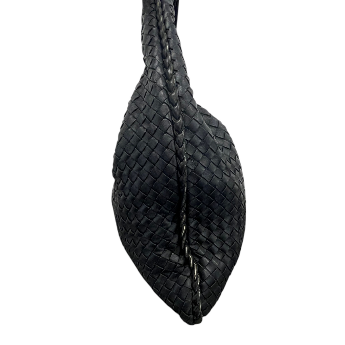 Women's Intrecciato Hobo Bag Handbag Black - Photo 6