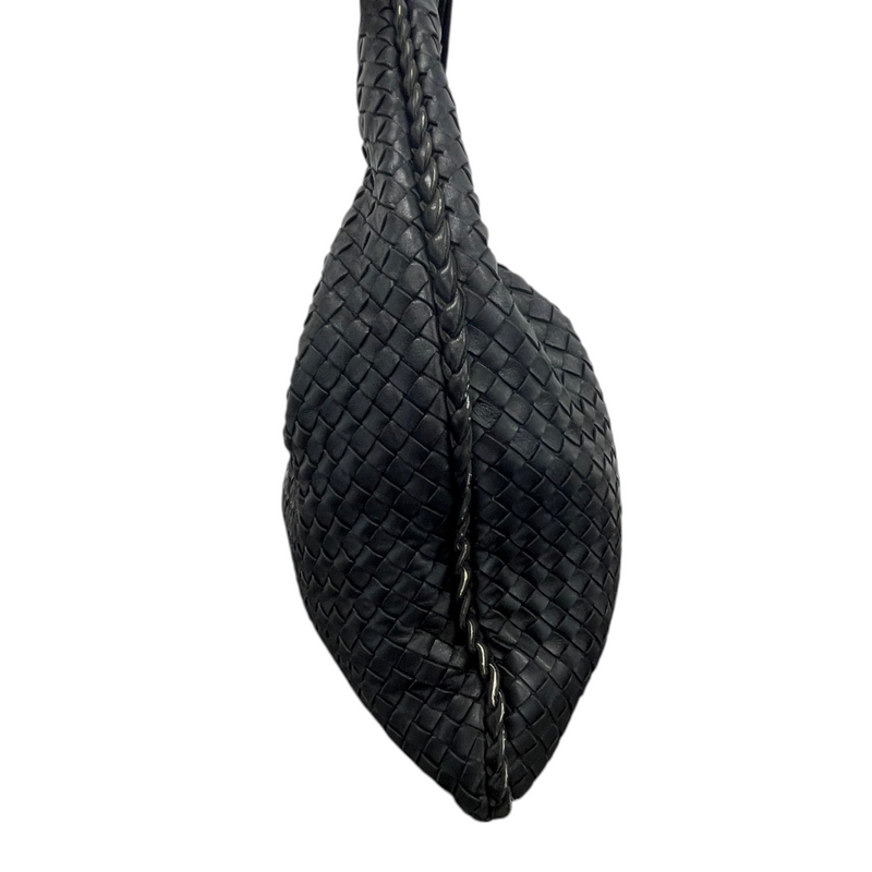 Women's Intrecciato Hobo Bag Handbag Black