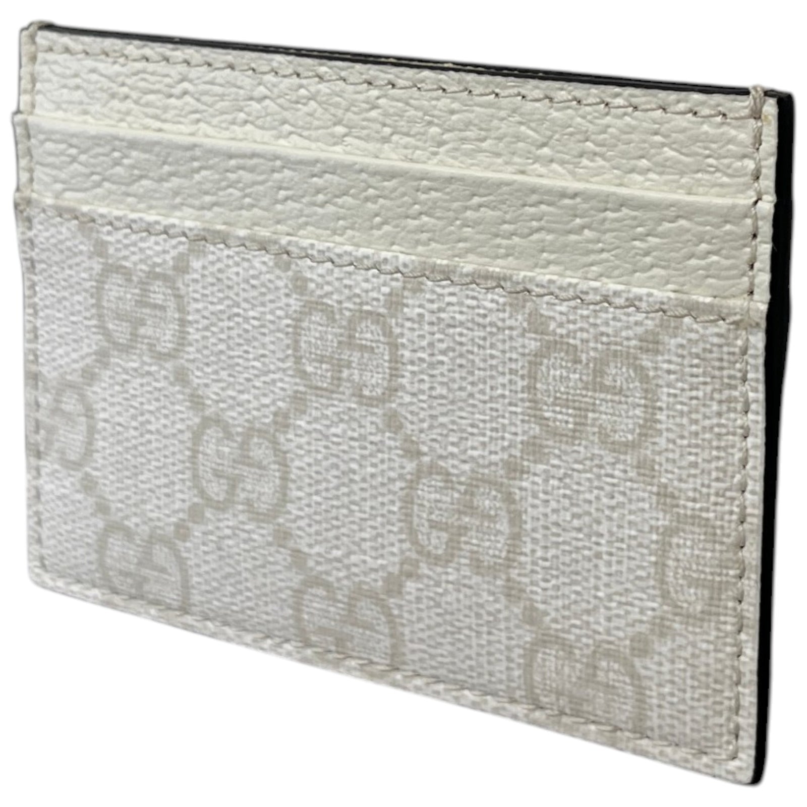 Men's GG Supreme Card Holder White - Photo 4