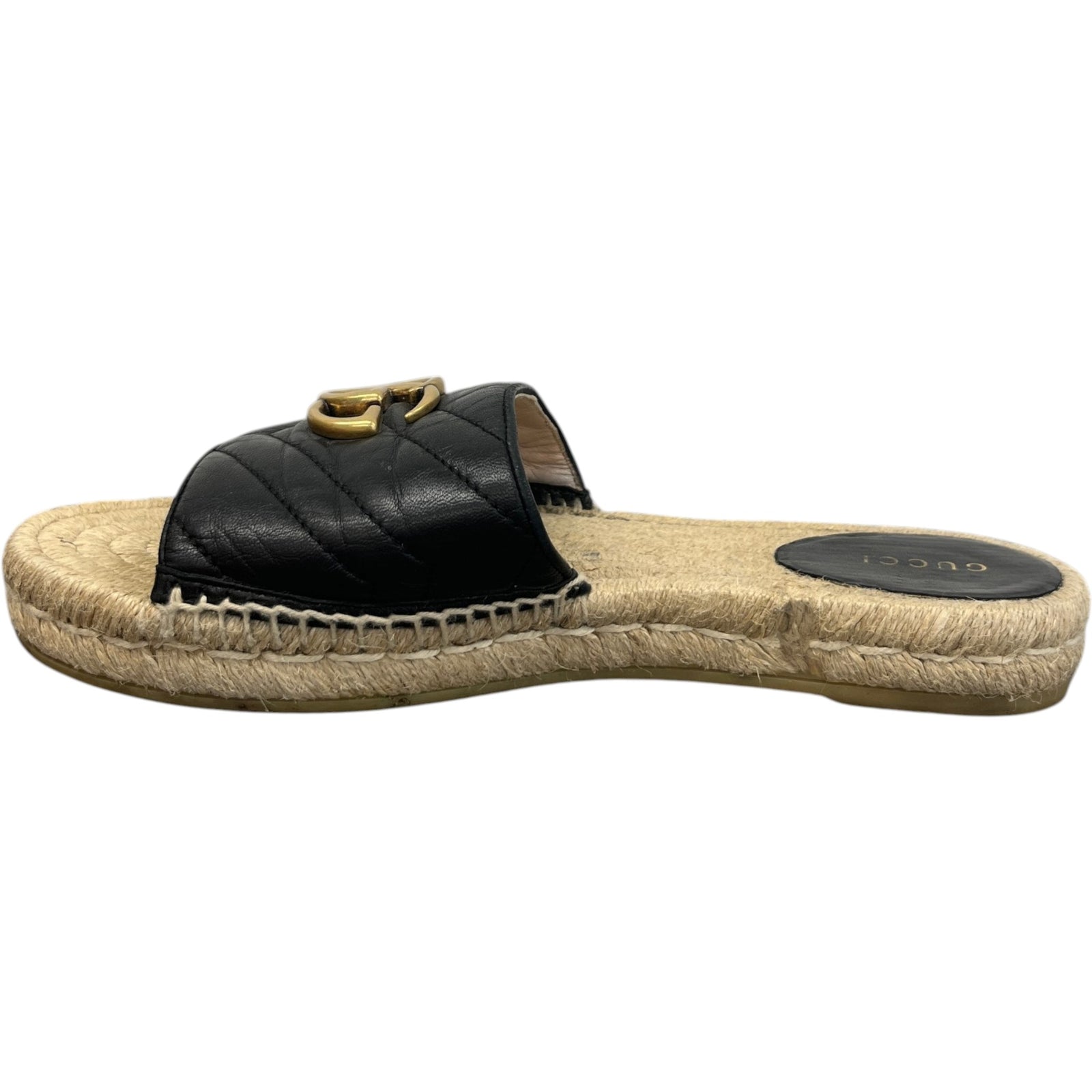 Women's Gg Marmont Espadrilles Black Size EU 38.5 / UK 5.5 - Photo 2
