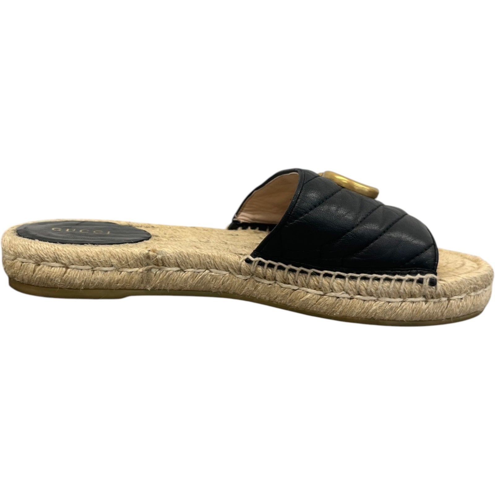 Women's Gg Marmont Espadrilles Black Size EU 38.5 / UK 5.5 - Photo 4